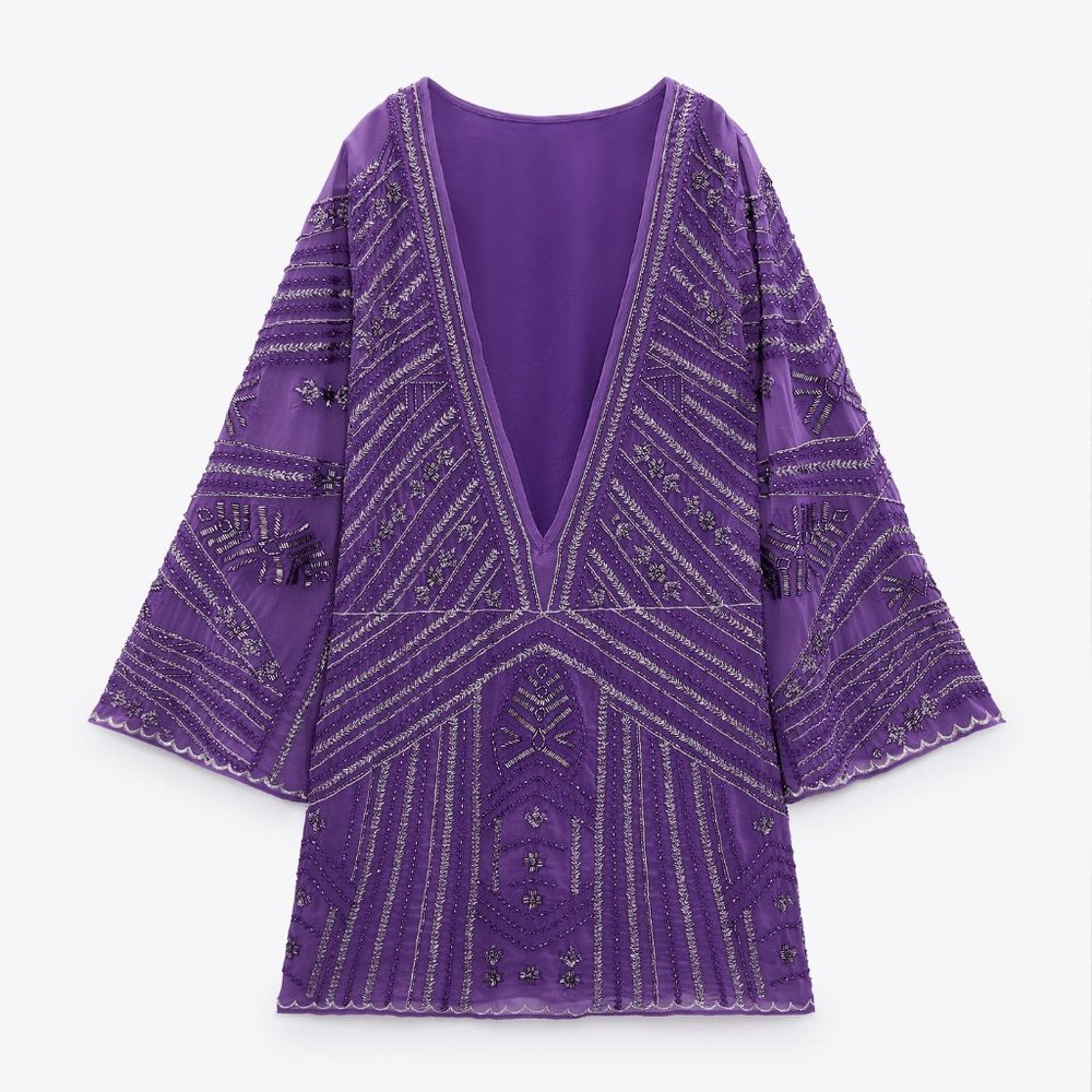 Zara Beaded Tunic Dress - Picture 10 of 12